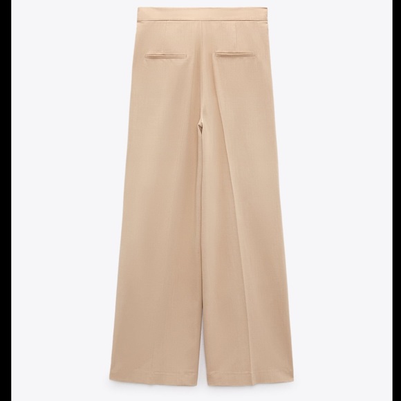 Zara full length wide leg  flowy pleated pants - Picture 6 of 10